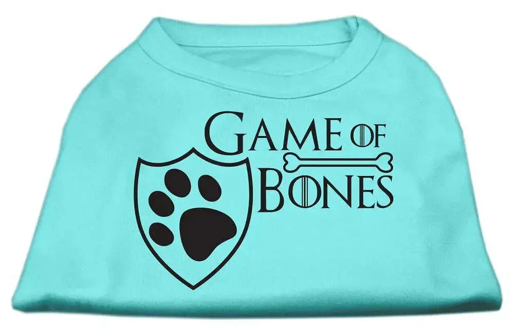 Game-Of-Bones-Screen-Print-Dog-Shirt-Aqua-Xxxl-GreatEagleInc-334273183