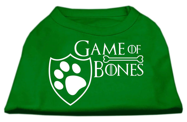 Game-Of-Bones-Screen-Print-Dog-Shirt-Green-Lg-GreatEagleInc-334266252