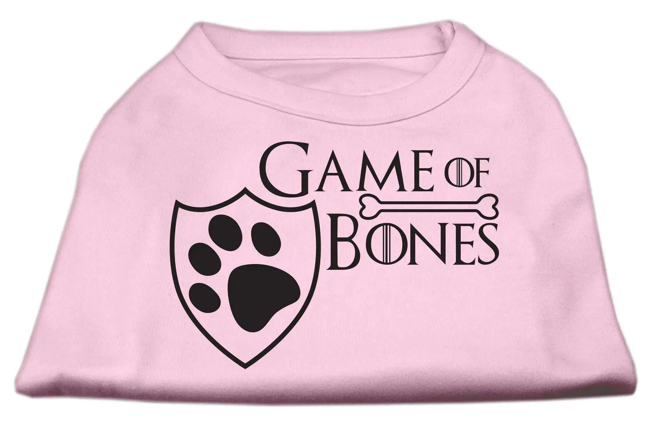 Game-Of-Bones-Screen-Print-Dog-Shirt-Light-Pink-Xxxl-GreatEagleInc-334321757