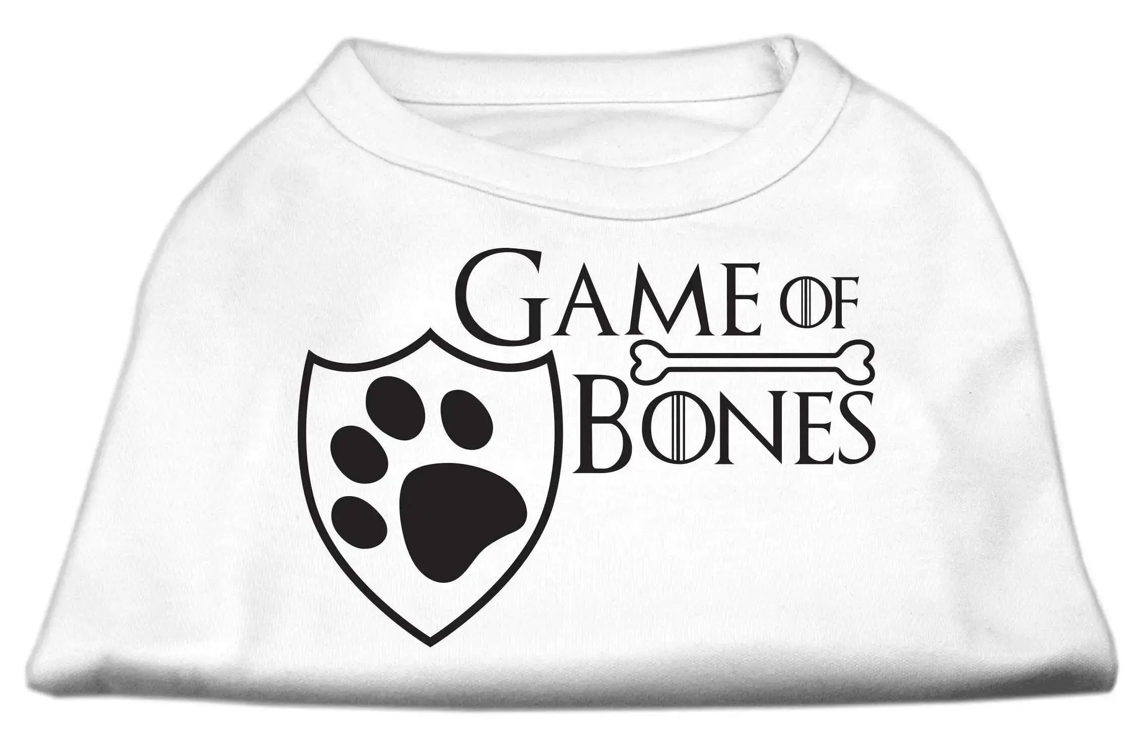Game-Of-Bones-Screen-Print-Dog-Shirt-White-Xxxl-GreatEagleInc-334303924