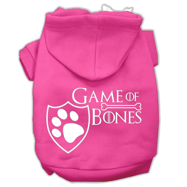 Game-Of-Bones-Screenprint-Dog-Hoodie-Bright-Pink-L-GreatEagleInc-334314569