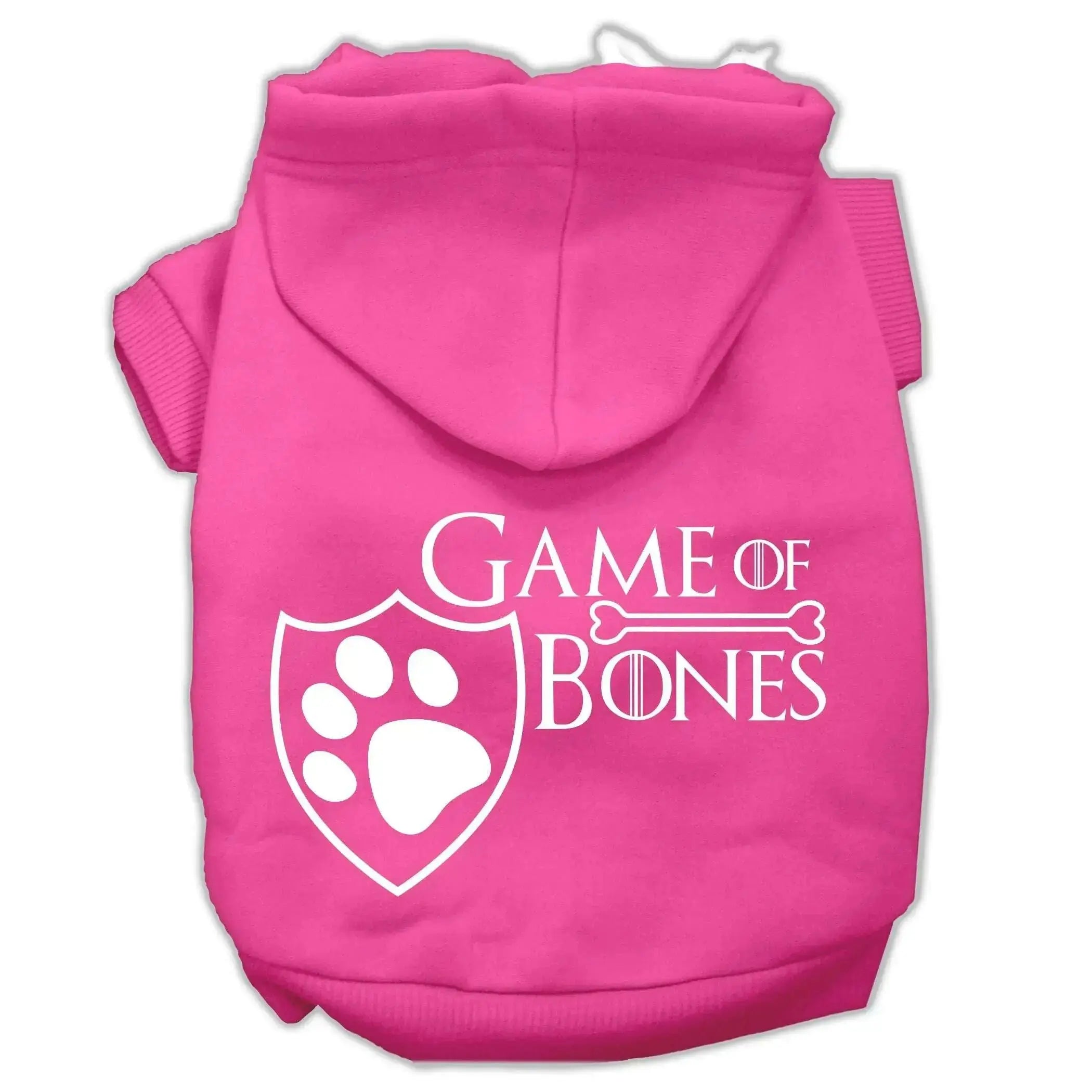 Game-Of-Bones-Screenprint-Dog-Hoodie-Bright-Pink-M-GreatEagleInc-334315491