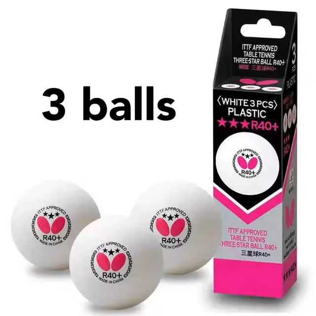 Genuine Butterfly New Materials Plastic ABS 3-Star Table Tennis Ball Butterfly Brand Ping Pong Balls 3 balls one box