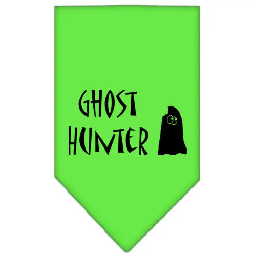 Ghost Hunter Screen Print Bandana Lime Green Large Default Title