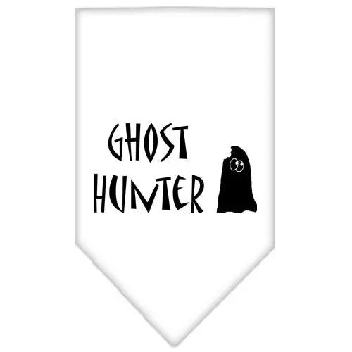 Ghost Hunter Screen Print Bandana White Small Default Title