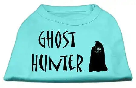 Ghost-Hunter-Screen-Print-Shirt-Aqua-With-Black-Lettering-Xs-GreatEagleInc-333846687