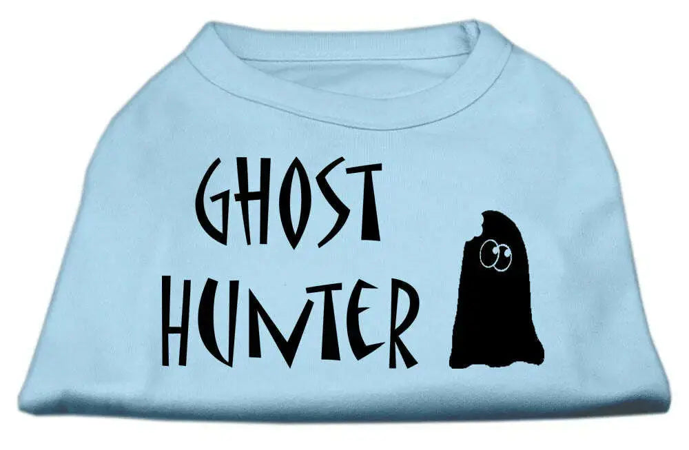 Ghost-Hunter-Screen-Print-Shirt-Baby-Blue-With-Black-Lettering-Lg-GreatEagleInc-318535762