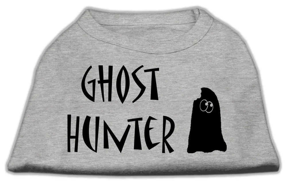 Ghost Hunter Screen Print Shirt Grey With Black Lettering Xxxl Default Title