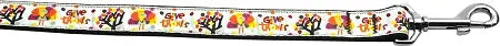 Give Thanks Nylon Dog Leash 3/8 Inch Wide 4ft Long Default Title