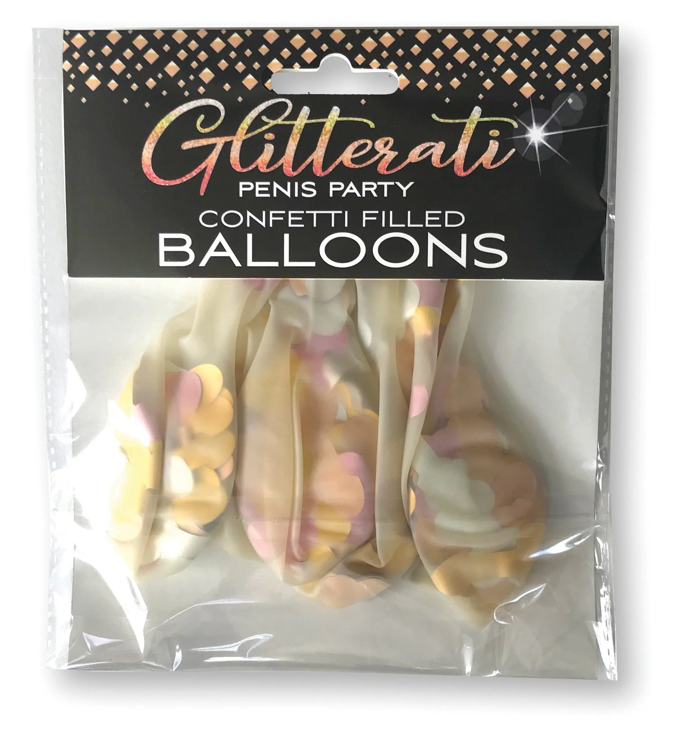Glitterati Penis Party Confetti Balloon Little Genie