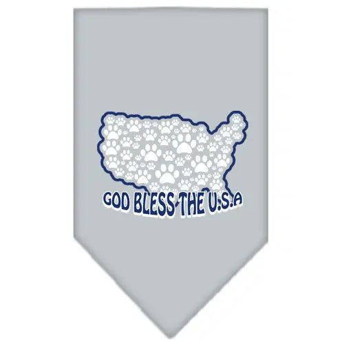God Bless Usa Screen Print Bandana Grey Small Default Title