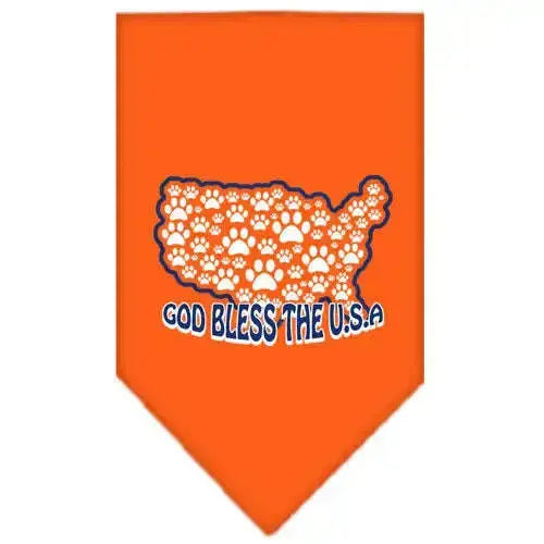 God-Bless-Usa-Screen-Print-Bandana-Orange-Large-GreatEagleInc-333812363