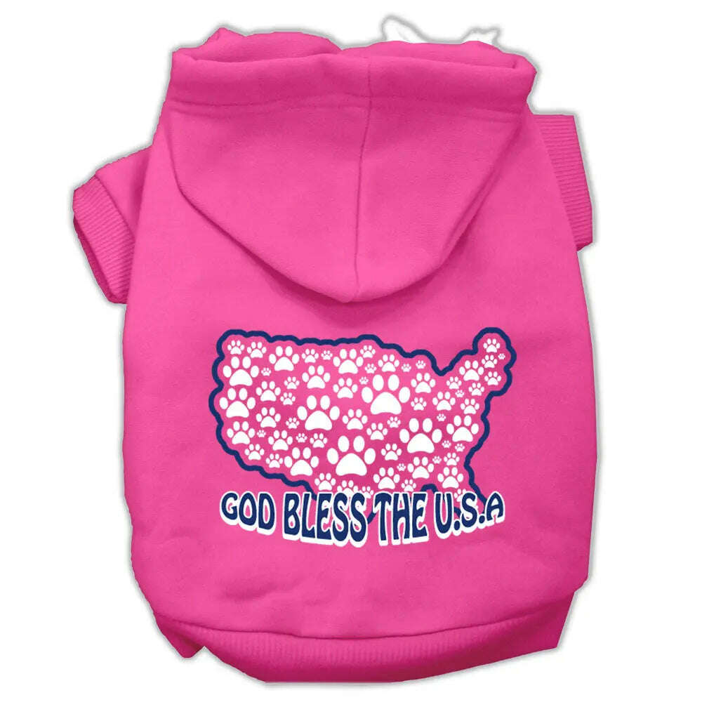 God-Bless-Usa-Screen-Print-Pet-Hoodies-Bright-Pink-Size-Xs-GreatEagleInc-319419632
