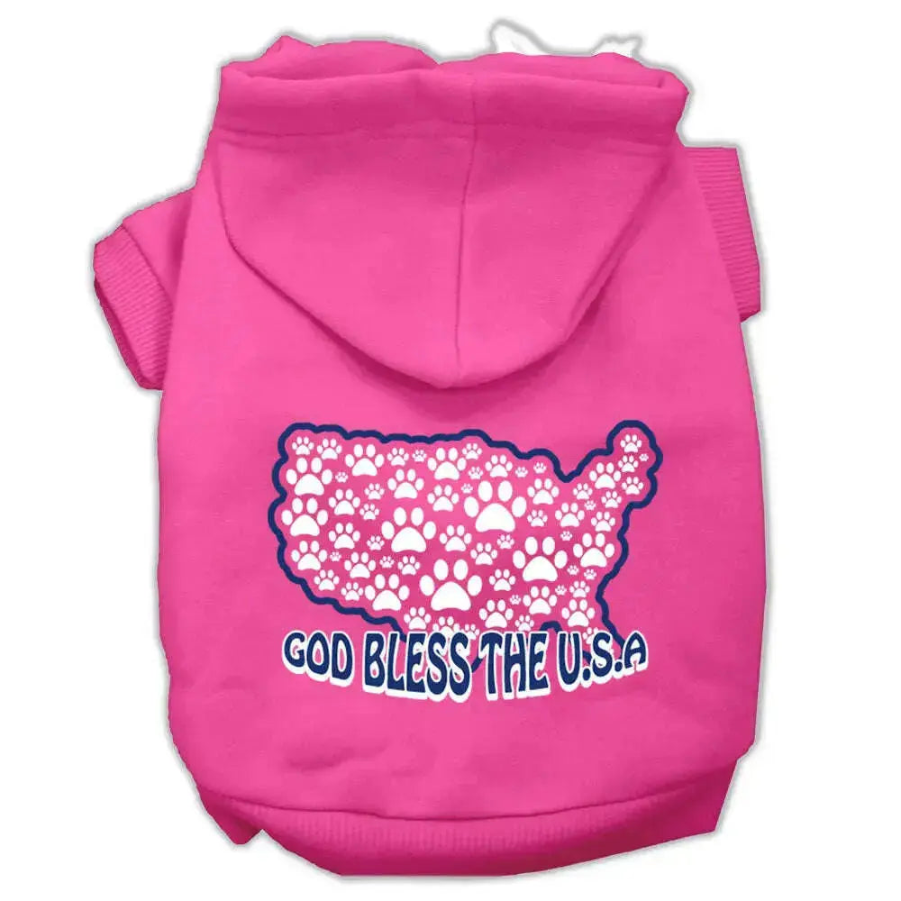 God-Bless-Usa-Screen-Print-Pet-Hoodies-Bright-Pink-Size-Xs-GreatEagleInc-319419695