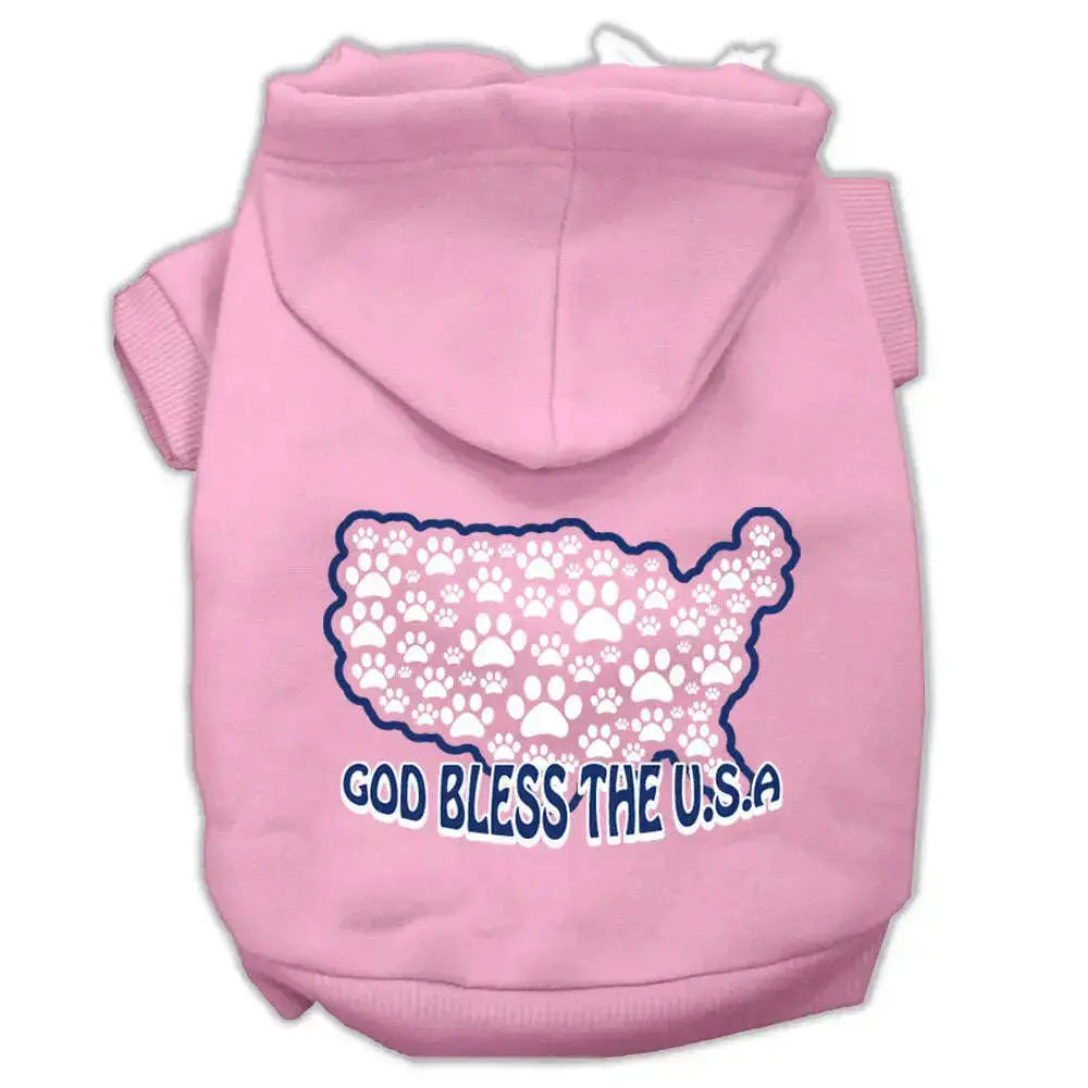 God-Bless-Usa-Screen-Print-Pet-Hoodies-Light-Pink-Size-Xxl-GreatEagleInc-319418678