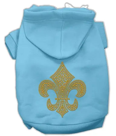 Gold Fleur De Lis Hoodie Baby Blue S Default Title