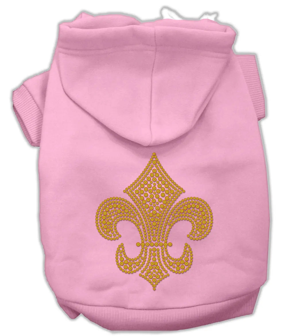 Gold Fleur De Lis Hoodie Pink M Default Title
