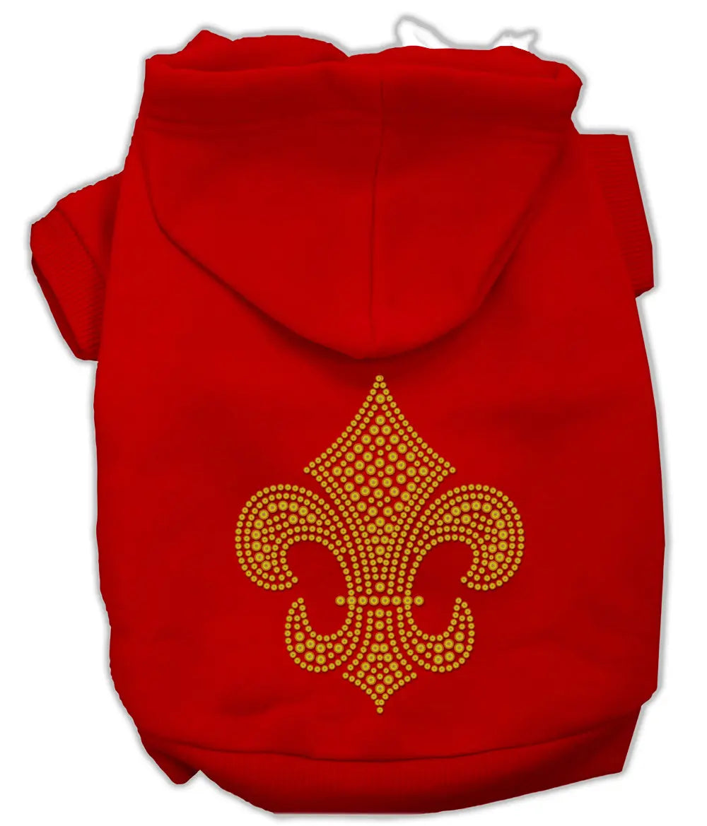 Gold Fleur De Lis Hoodie Red Xxl Default Title