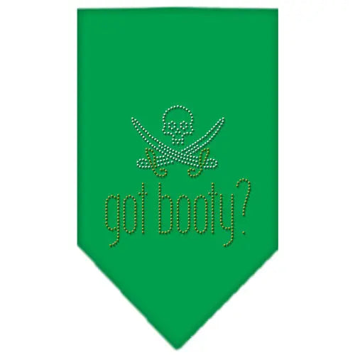 Got Booty Rhinestone Bandana Emerald Green Small Default Title