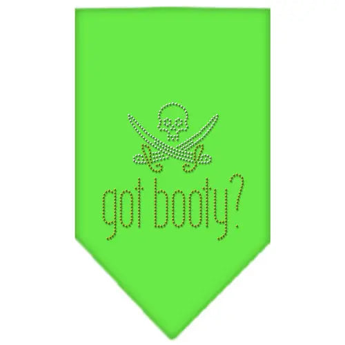 Got Booty Rhinestone Bandana Lime Green Small Default Title