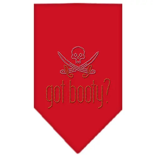 Got Booty Rhinestone Bandana Red Large Default Title