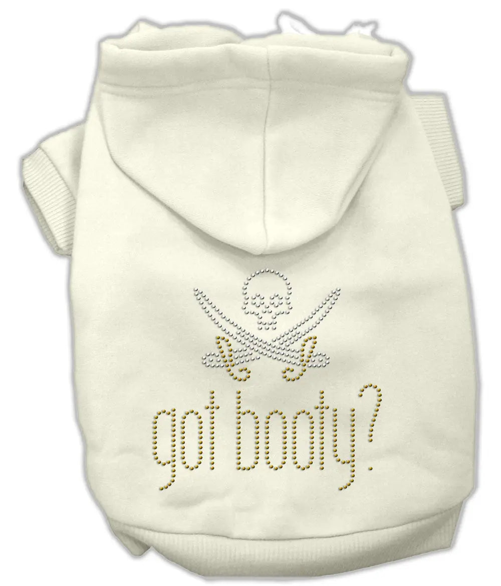 Got Booty Rhinestone Hoodies Cream M Default Title