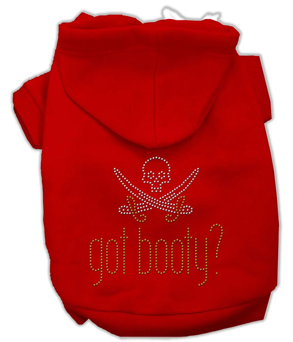 Got Booty Rhinestone Hoodies Red Xs Default Title