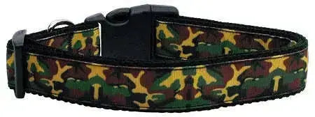 Green-Camo-Nylon-Dog-Collar-Medium-Narrow-GreatEagleInc-318765797