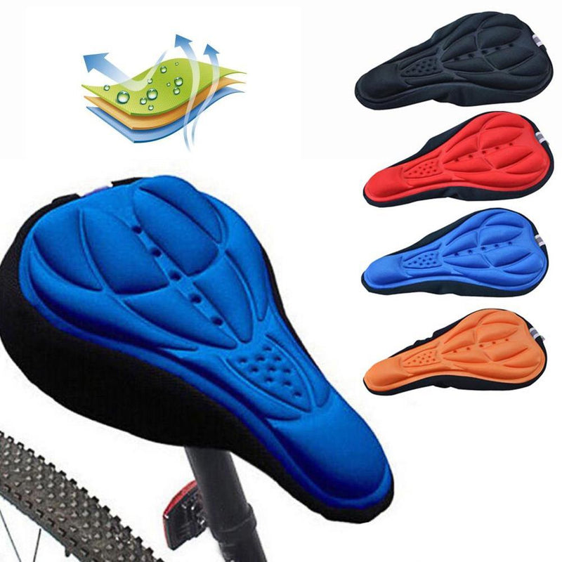 MTB Mountain Bike Cycling Thickened Extra Comfort Ultra Soft Silicone 3D Gel Pad Cushion Cover Bicycle Saddle Seat 4 Colors