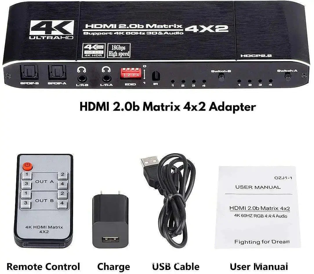 HDMI-Matrix-Four-In-Two-Out-Splitter-Switcher-HDMI-Bidirectional-Switcher-4K-Video-Splitter-GreatEagleInc-334022518