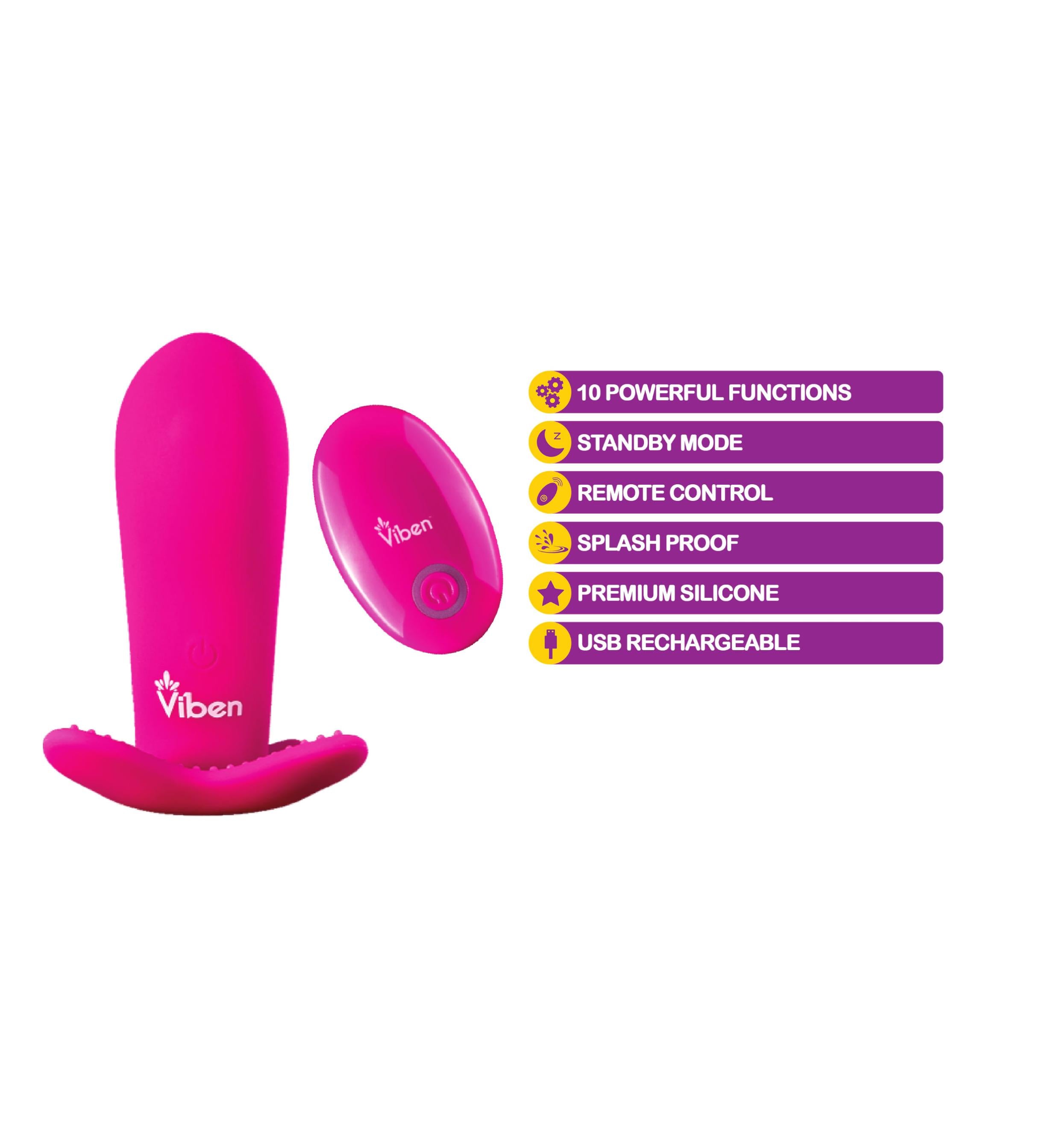 Intrigue - Remote Control 10-Function Panty Vibe - Hot Pink Default Title