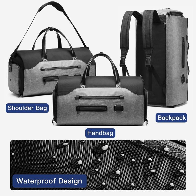 OZUKO Multifunction Men Suit Storage Travel Bag Large Capacity Luggage Handbag Male Waterproof Travel Duffel Bag Shoes Pocket GreatEagleInc