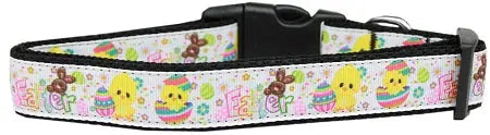Happy Easter Nylon Dog Collar Medium Narrow Default Title