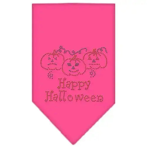 Happy-Halloween-Rhinestone-Bandana-Bright-Pink-Large-GreatEagleInc-319078212