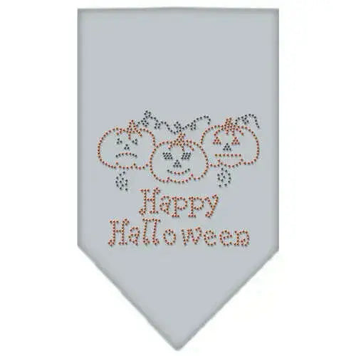 Happy-Halloween-Rhinestone-Bandana-Grey-Small-GreatEagleInc-319077470