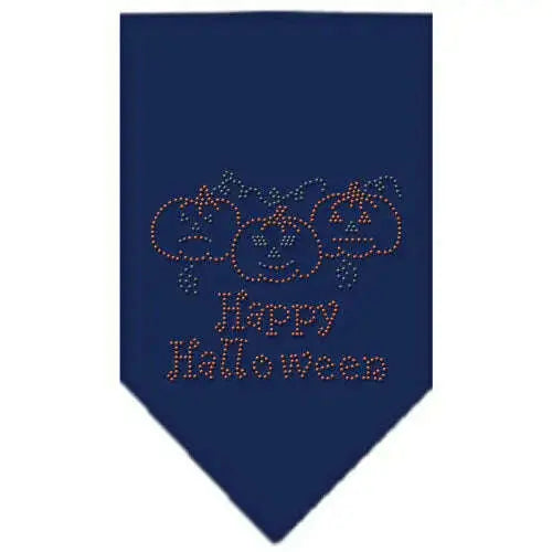 Happy-Halloween-Rhinestone-Bandana-Navy-Blue-Small-GreatEagleInc-319077137