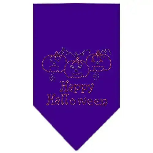 Happy-Halloween-Rhinestone-Bandana-Purple-Large-GreatEagleInc-319078040