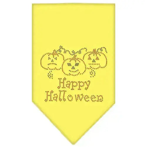 Happy-Halloween-Rhinestone-Bandana-Yellow-Small-GreatEagleInc-319076715