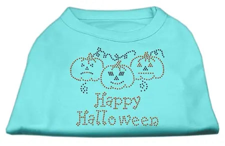 Happy Halloween Rhinestone Shirts Aqua S Default Title
