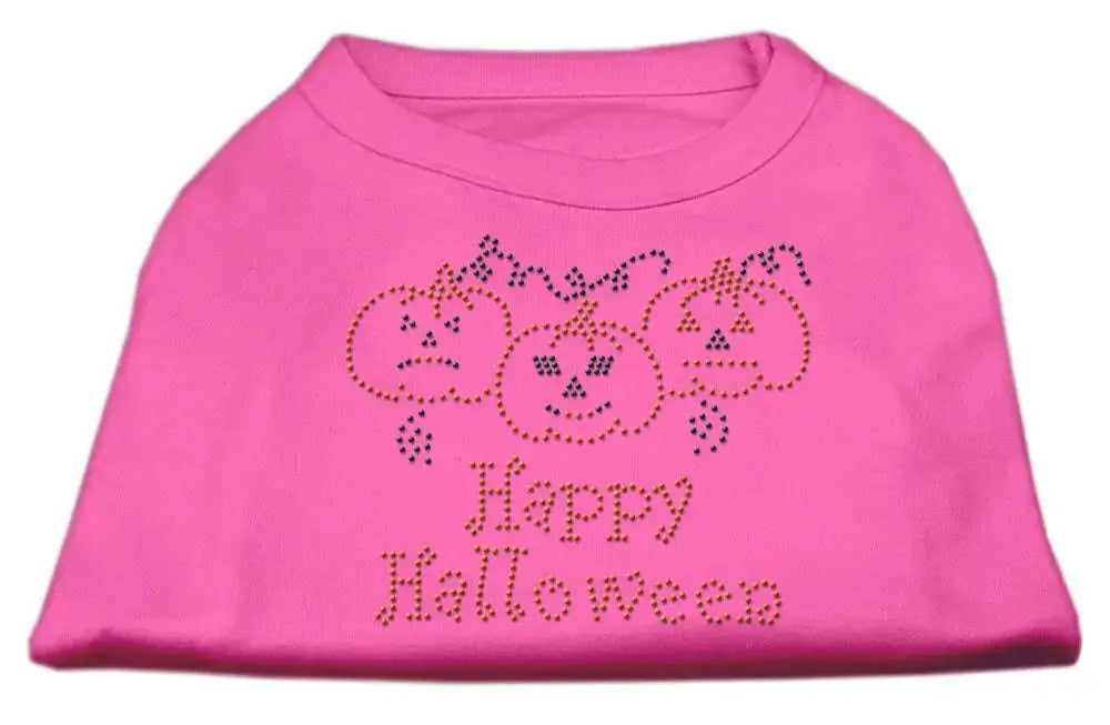 Happy-Halloween-Rhinestone-Shirts-Bright-Pink-L-GreatEagleInc-319103081