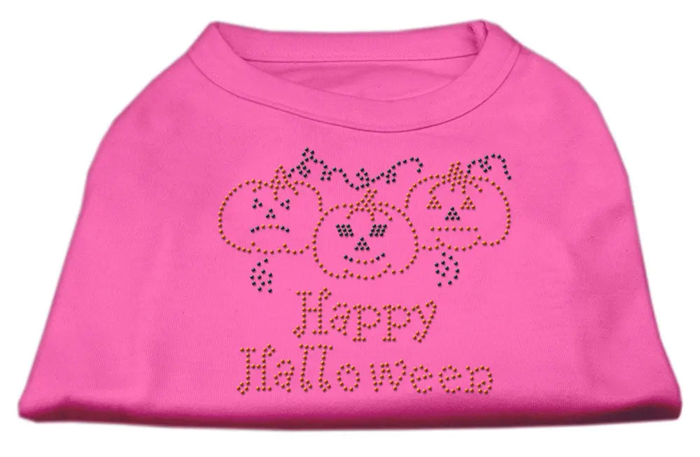 Happy Halloween Rhinestone Shirts Bright Pink Xxl Default Title