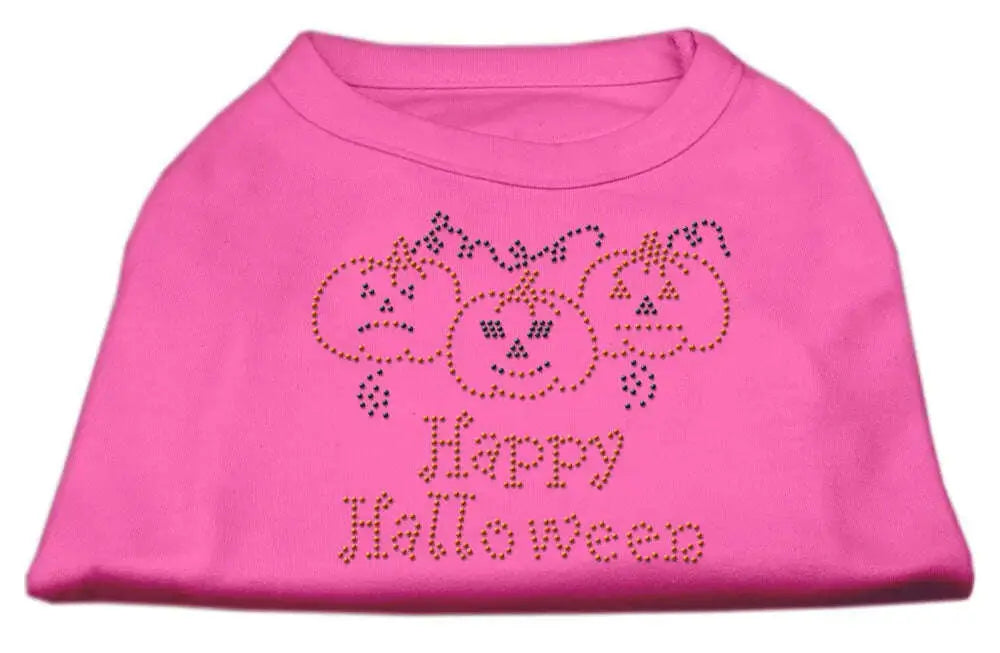 Happy-Halloween-Rhinestone-Shirts-Bright-Pink-Xxl-GreatEagleInc-319179955