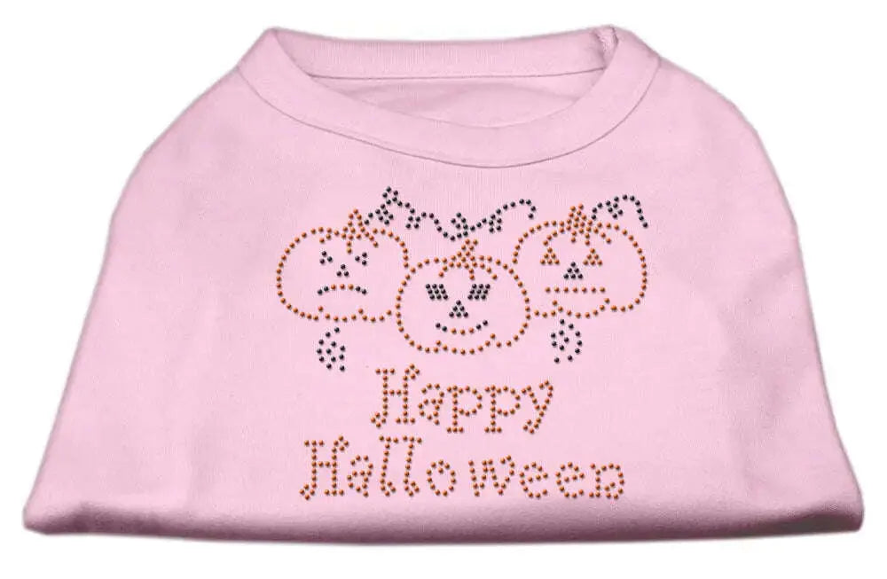 Happy-Halloween-Rhinestone-Shirts-Light-Pink-M-GreatEagleInc-319102448
