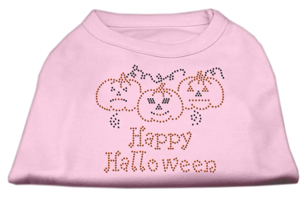 Happy Halloween Rhinestone Shirts Light Pink S Default Title