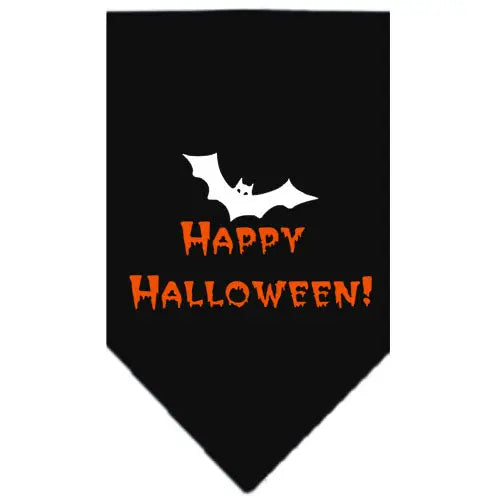 Happy Halloween Screen Print Bandana Black Large Default Title