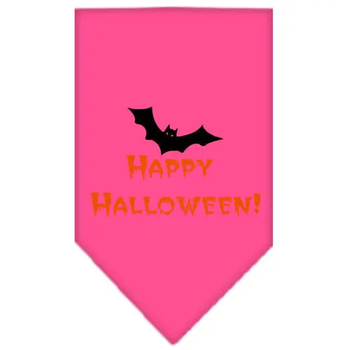 Happy Halloween Screen Print Bandana Bright Pink Small Default Title