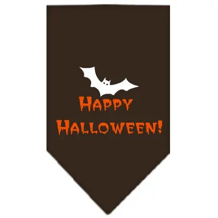 Happy Halloween Screen Print Bandana Cocoa Large Default Title