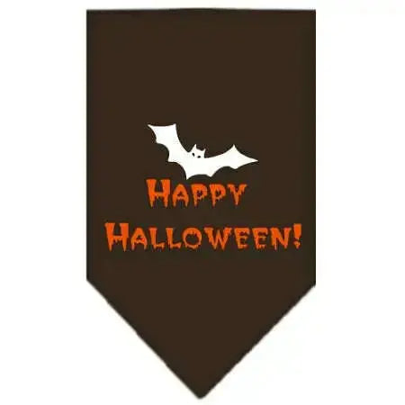 Happy-Halloween-Screen-Print-Bandana-Cocoa-Small-GreatEagleInc-319198594