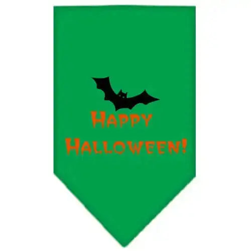 Happy-Halloween-Screen-Print-Bandana-Emerald-Green-Large-GreatEagleInc-319199774