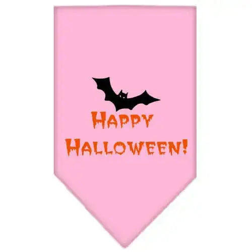 Happy-Halloween-Screen-Print-Bandana-Light-Pink-Large-GreatEagleInc-319199477